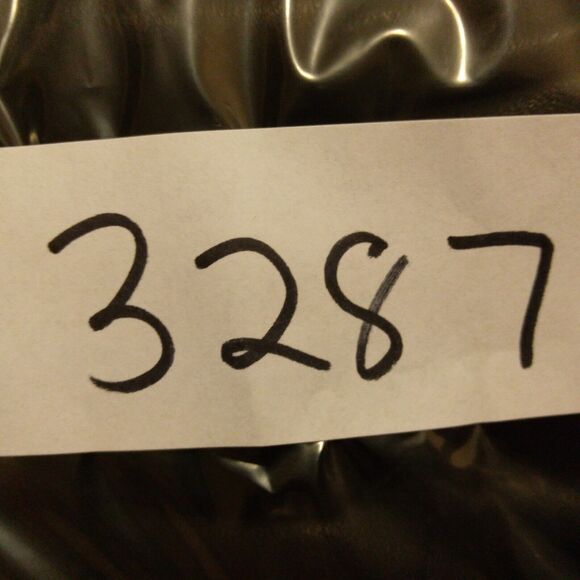 Zara faux leather pants womens S Small black quilted relaxed straight leg - Picture 8 of 8